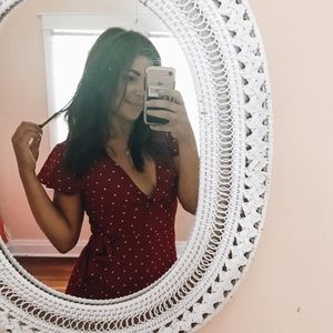Charlotte Russe Red Polka Dot Wrap Dress